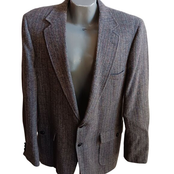 Vintage Mens Blazer Jacket 44/46  La Vanti 2-Button Tweed Blazer Jacket 1970's - Picture 1 of 9